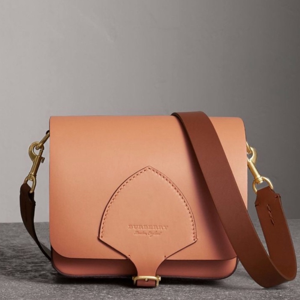 NWT BURBERRY Square Satchel-Tan